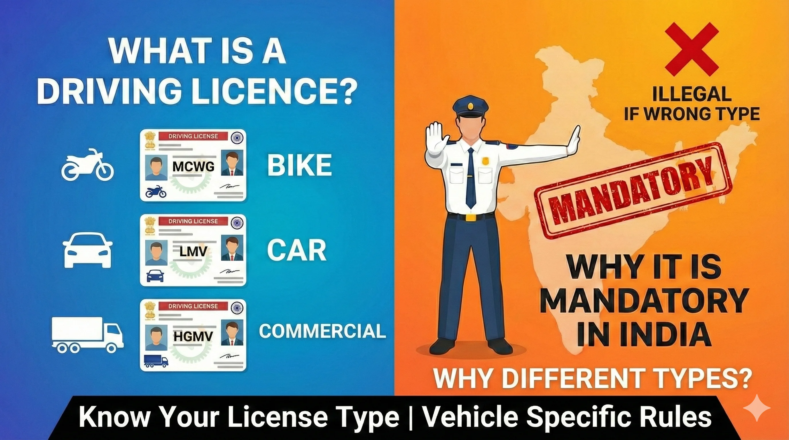 Types of Driving Licence in India Explained (Complete Guide)